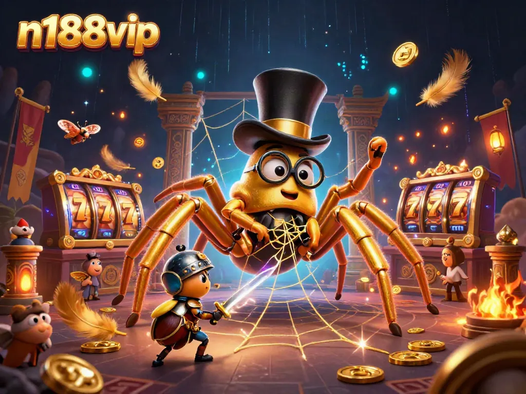 Witness thrilling action with n188vip's vibrant casino scene featuring unique characters and dynamic elements.