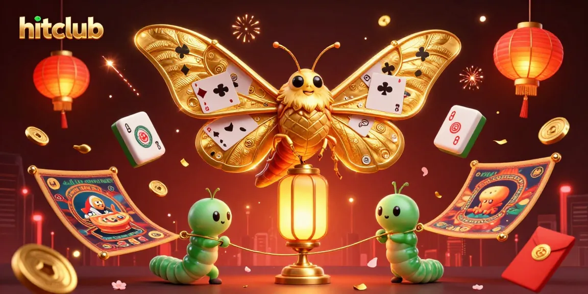 Experience the hitclub excitement with this vibrant 3D illustration showcasing casino elements in action.