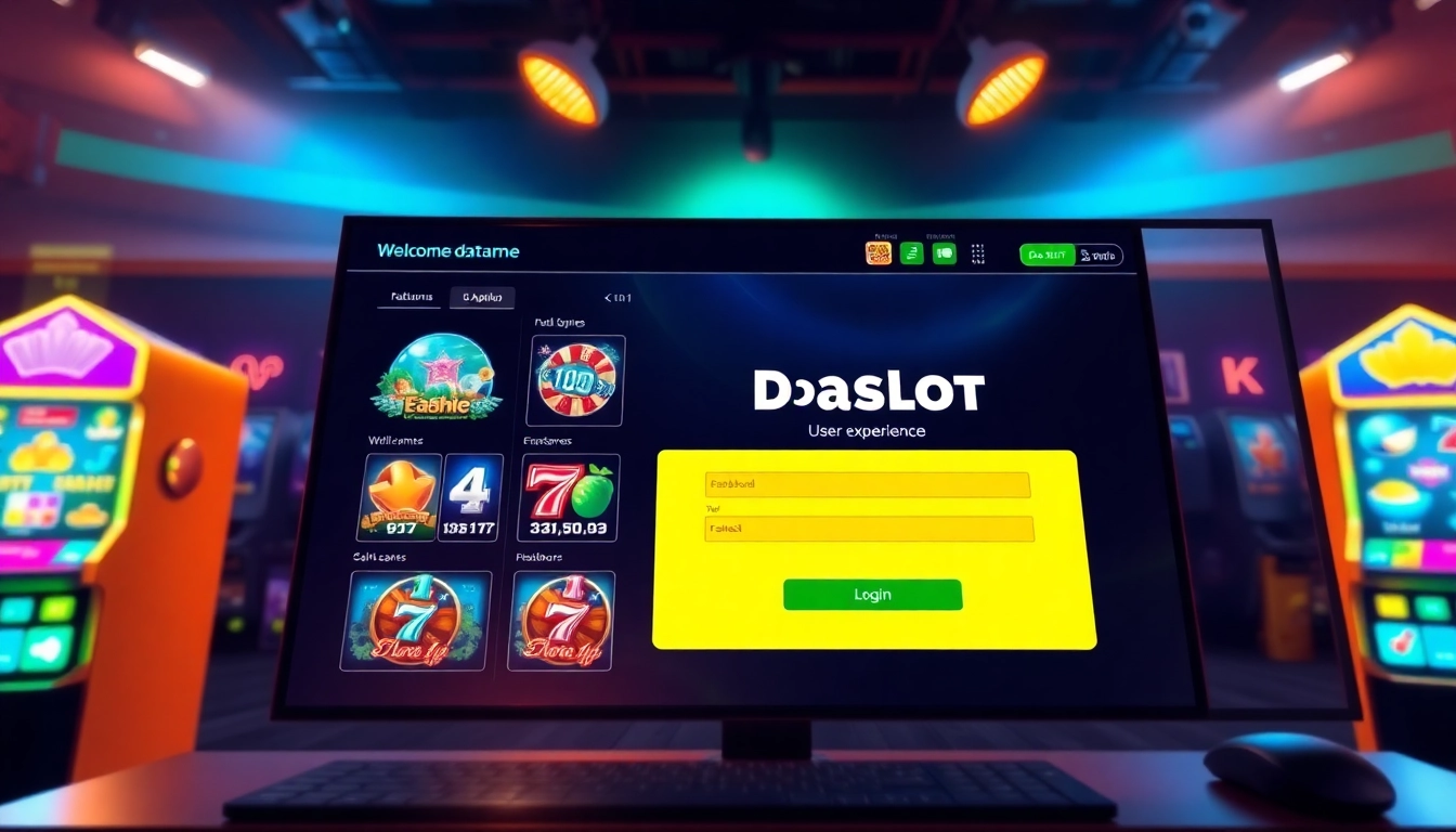 Interactive online gaming dashboard with doaslot login for a vibrant slot machine experience.