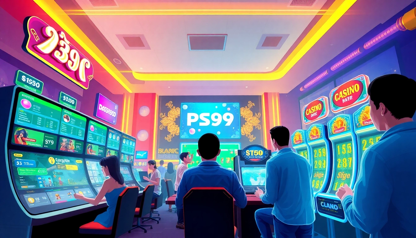 Experience the excitement of online gaming at nhà cái PS99 with vibrant digital casino scenes.