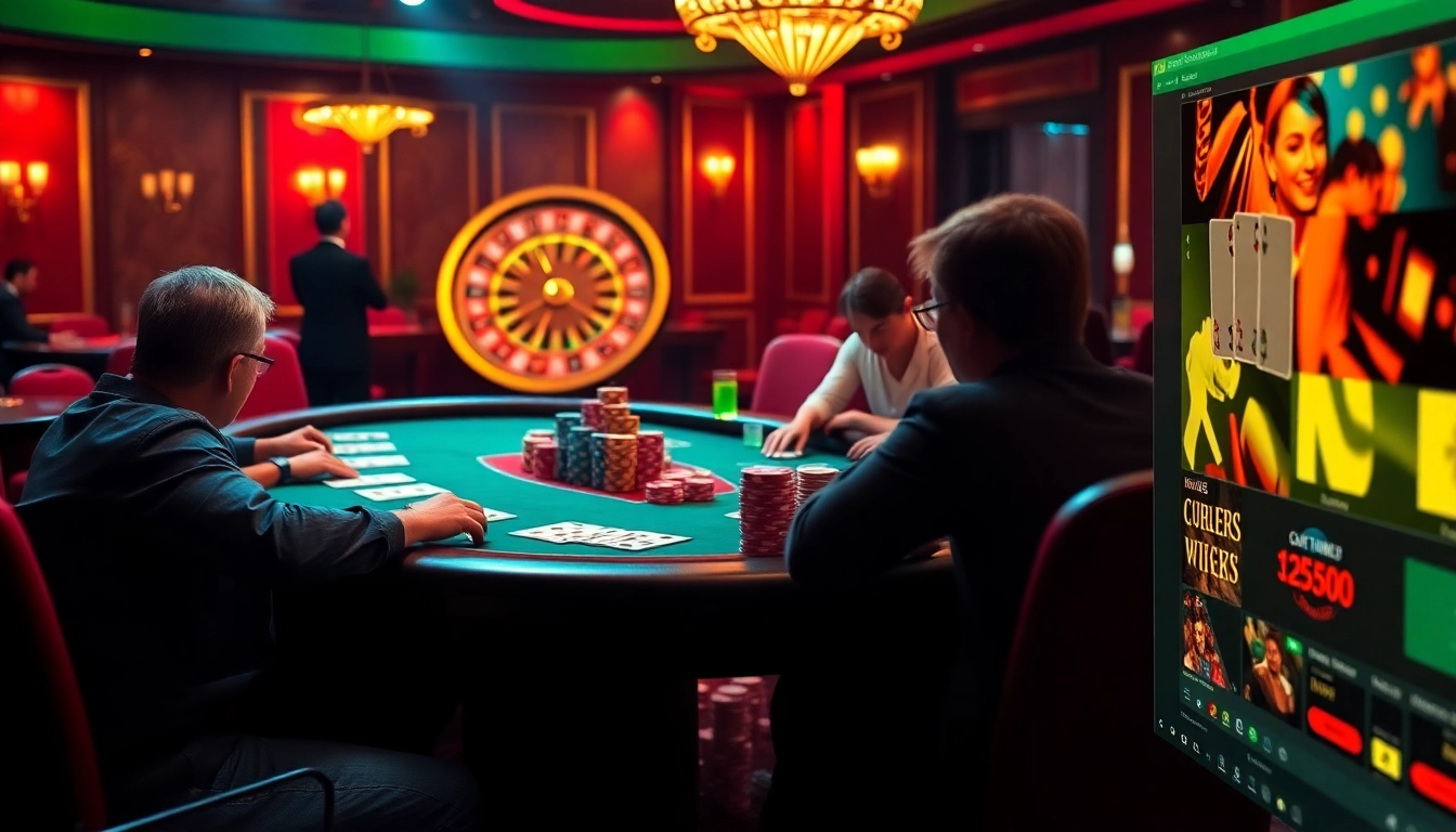 High-stakes poker scene at DABET showcasing rich colors and excitement in gambling.