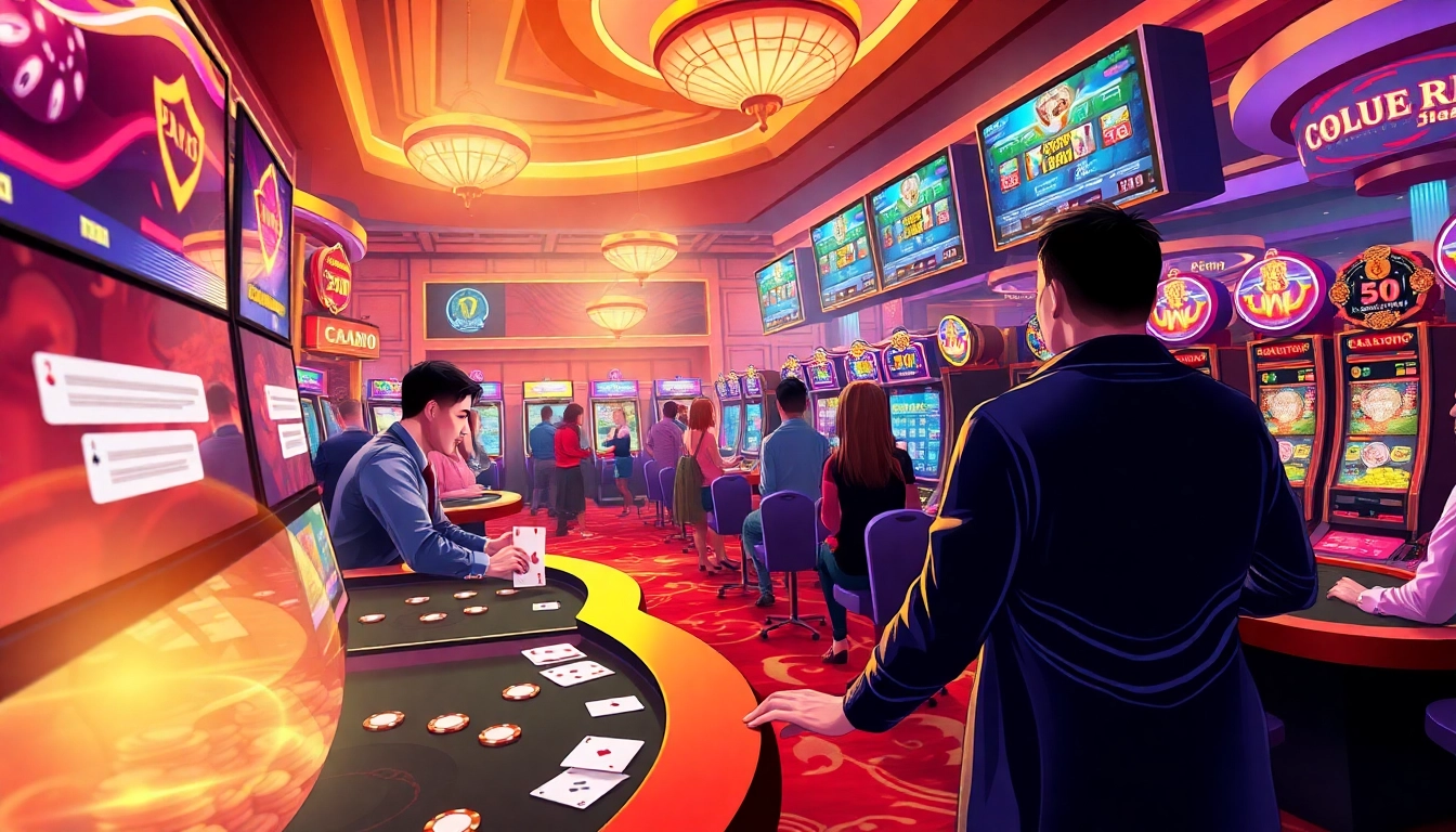 Experience the excitement of gaming at hello88win.live with vibrant casino scenes.