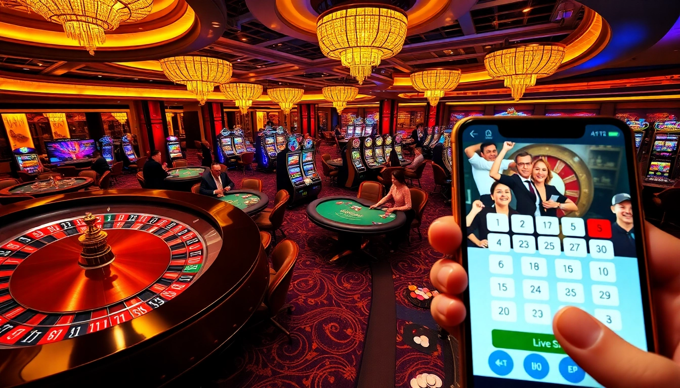 Gambling excitement at NOHU with roulette tables and vibrant slot machines.