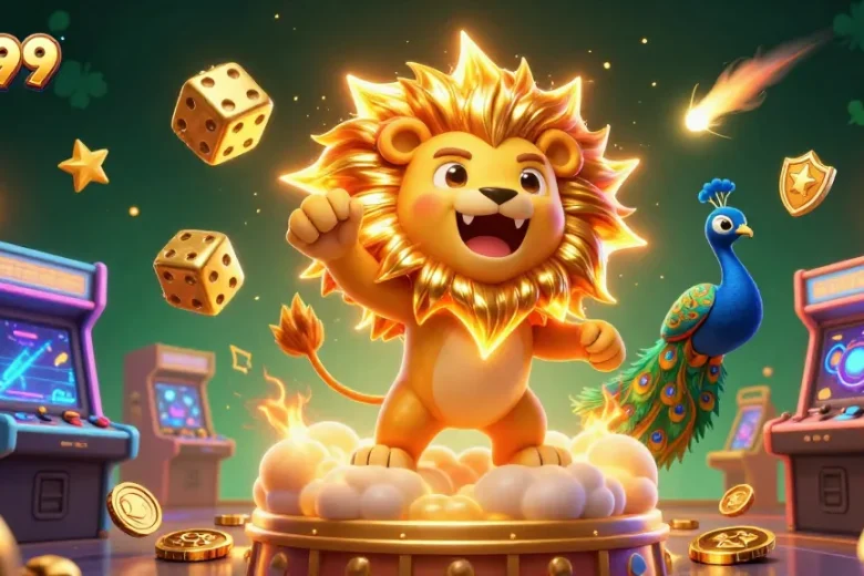 Experience exciting gaming adventures with GO99's vibrant 3D illustration featuring playful characters and game elements.